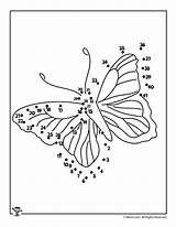 Butterfly Dot Spring Printable Kids Activity Pages Activities Dots Connect Woojr Printables Coloring Only Cute Print Children sketch template