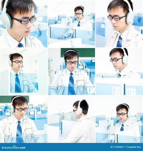 language lab stock image image   headphones