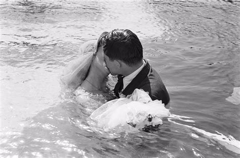 get married underwater these black and white photographs of a 1954