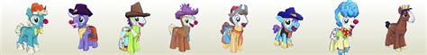 mlp gameloft rodeo clowns  papercraftking  deviantart