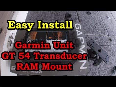 garmin ecomap sv uhd gtuhd transducer installationhow  install  garmin sv   ram