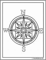 Compass Coloring Rose Pages Color Drawing Template Printable Pirate Colouring Kids Getcolorings South North Pdf Printables East West Print Getdrawings sketch template