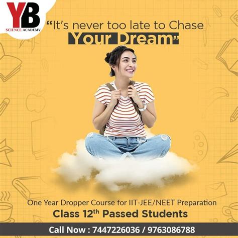 admissions open  neet jee foundation  yb science academy ads