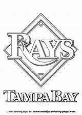 Coloring Pages Mlb Baseball Rays Tampa Logo Bay Major League Athletics Oakland Template sketch template