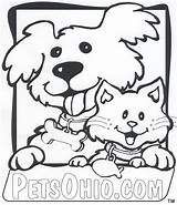 Coloring Cat Dog Pages Cats Dogs Cuddling Cute Designlooter Funny sketch template