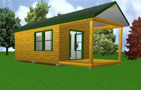 starter cabin  covered porch plans package