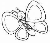 Coloring Butterfly Pages Cartoon Clipart Kids Printable sketch template