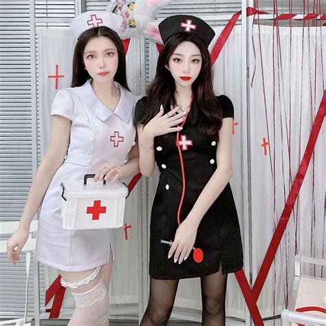 Halloween Cosplay Female Doctor Nurse Miss Sister Uniform Emotional