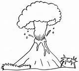 Gunung Mewarnai Merapi Volcan Tk Eruption Paud Marimewarnai Sketsa Volcanoes Coloriages éruption Coloori Gaya Pemandangan Lave sketch template