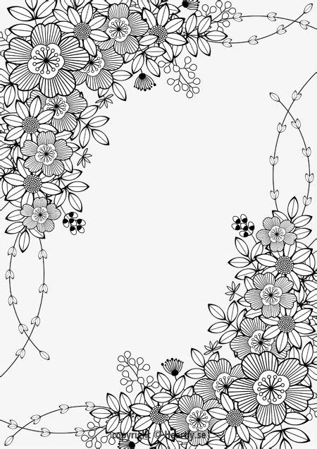 floral border kleurpboek coloring page book malarbok foer vuxna