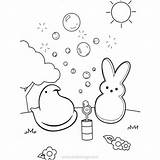 Peeps Bubbles Xcolorings Marshmallow Marshmallows 750px sketch template