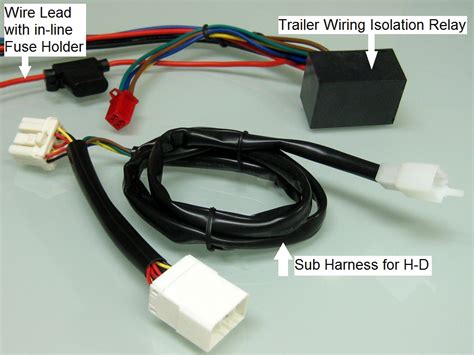 plug  play trailer wiring relay harness  harley davidson motorcycle ebay
