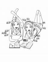 Sisters Coloring Pages Coloringtop sketch template