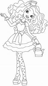 Coloring Ever After High Hatter Madeline Pages Print Printable Getdrawings Getcolorings sketch template