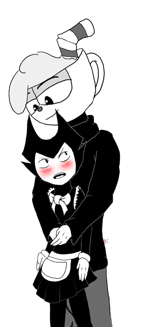 fanart of fanfic cuphead x bendy yaoi by kellenkyo on