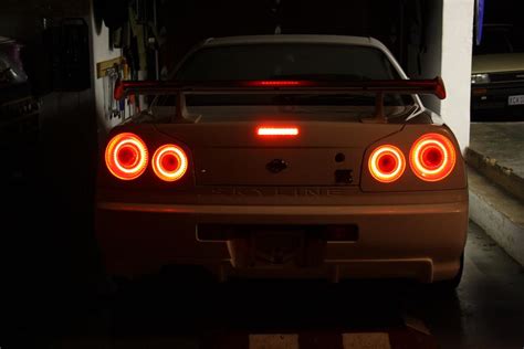 complete r34 coupe led rear brake light set for sale private car