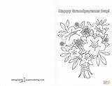 Coloring Card Grandparents Happy Pages Printable Drawing sketch template