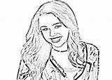 Coloring Cyrus Miley Pages Hannah Montana Print Play Game Color sketch template