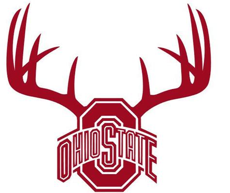 Ohio State Deer Hunting Antler Truck Window Decal Diecut