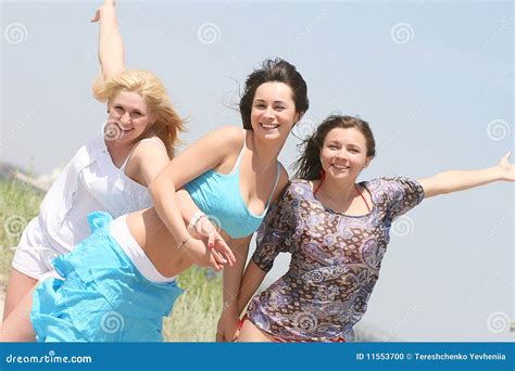female friends stock photo image  laughing beauty