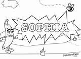 Sophia Olivia Coloring Name Color Pages Print Names Spelling sketch template