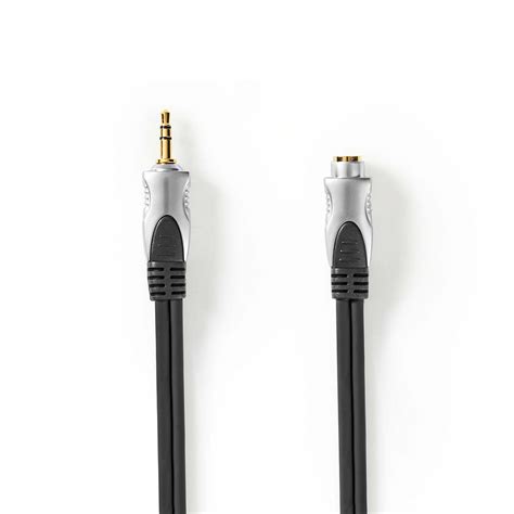 stereo audio cable  mm male  mm female gold plated    anthracite box
