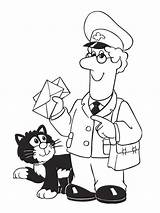 Postman Pat Coloring Pages Drawing Colouring Mail Delivering Kids Jess Mailman Color Print Easy Paintingvalley Printable Pictorial Clifton Sweet Explore sketch template