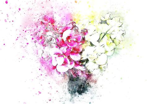 populer  contoh lukisan bunga abstrak gambar bunga indah