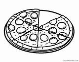 Pizza Coloring Pages Pepperoni Coloring4free Colorear Lasagna Pizzas Coloringcrew Para Pasta Food Dibujo Template Donut Bread sketch template