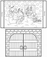 Prison Coloring Silas Paul Crafts Pages Peter Jail Bible Sunday School Kids Escapes Activities Story Craft Preschool Sheets Children Template sketch template