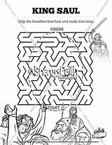 Saul King Bible Mazes Disobeys God Pages Coloring Sharefaith Activities Kids Sunday School Template Sheet sketch template