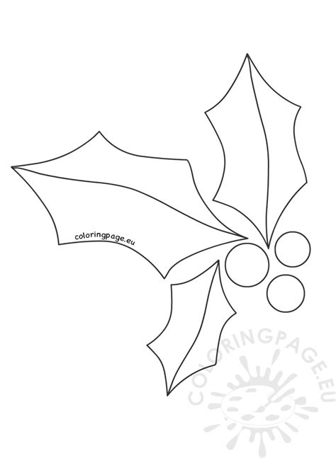 holly leaf coloring page  getcoloringscom  printable colorings