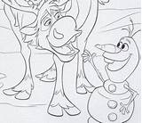Sven Olaf Pages Elsa Coloring Anna sketch template