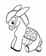 Coloring Pages Donkey Print sketch template