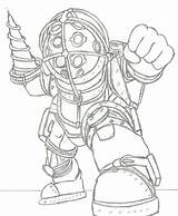 Bioshock Pages Colouring Big Trending Days Last Little sketch template