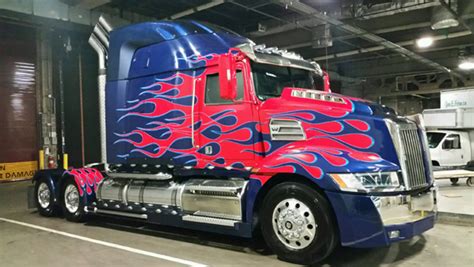 optimus prime replica truck coming  carlisle  cars weekly