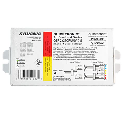 sylvania quicktronic  compact fluorescent ballast