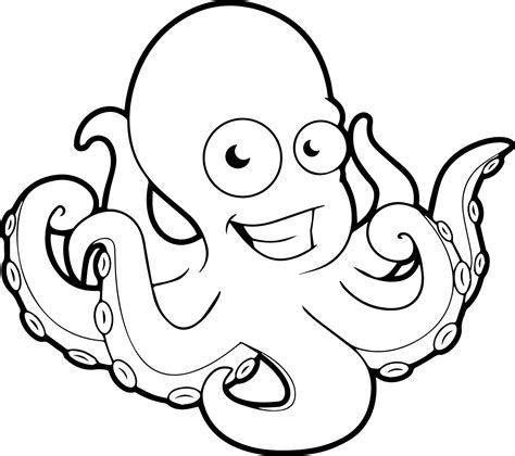 cartoon octopus coloring pages  getcoloringscom  printable