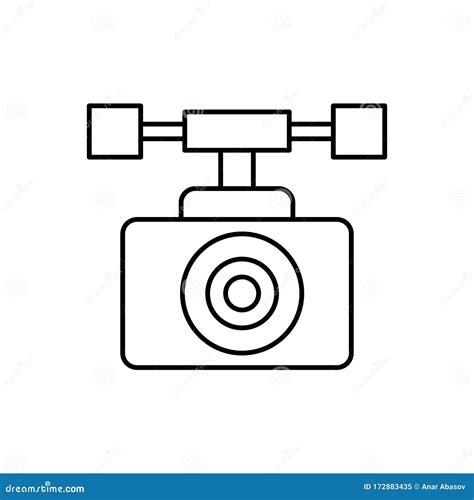 camera drone icon simple  outline vector elements  cinematography icons  ui  ux