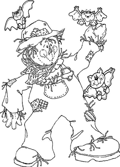 image  scarecrow coloring pages  print  kids ehrn