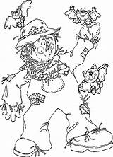 Scarecrow Halloween sketch template