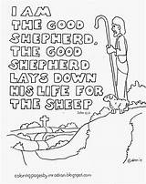 Shepherd Coloring Good Pages Am Kids Bible Verse Lord Sheet Sheets John Printable Light Jesus Clipart Colouring Coloringpagesbymradron Children Adron sketch template