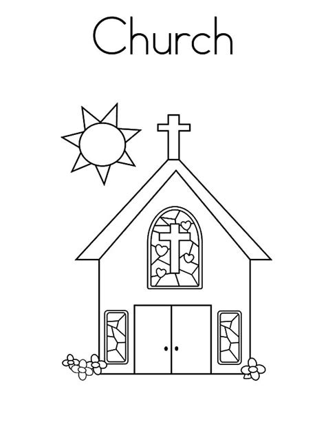 church coloring pages  place  color