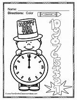 Years Coloring Pages Color Year Winter Fun Happy Printable Fern Classroom Activities Preschool Kindergarten Printables Freebie Friday Smith Kids First sketch template