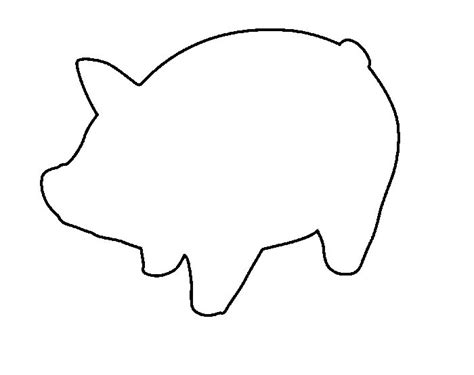 pig template  preschoolers clipart