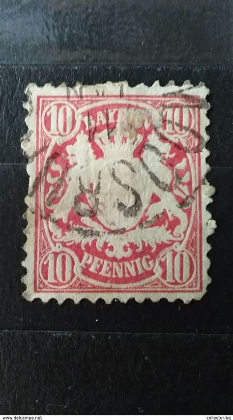 rare  pfennig germany empire watermark seal big lion stamp timbre