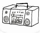 Boombox Bacco Clipartbest Loudspeaker sketch template