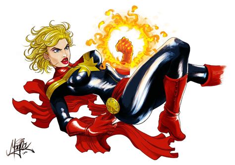 Captain Marvel Carol Danvers By Magnafires On Deviantart