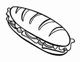 Bocadillo Sandwich Colorare Bocadillos Completo Jamon Coloriage Hamburguesa Alimentos Pane Disegno Queso Pintar Hamburguesas Baguette Iluminar Complet Submarine Submarino Acolore sketch template