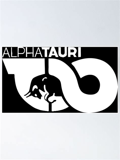 alphatauri white logo poster  andiiko redbubble